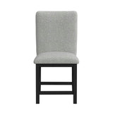 Portland Square Back Counter Stool with Grey Fabric in Black (2 Per Carton) - Tampa Furniture Outlet