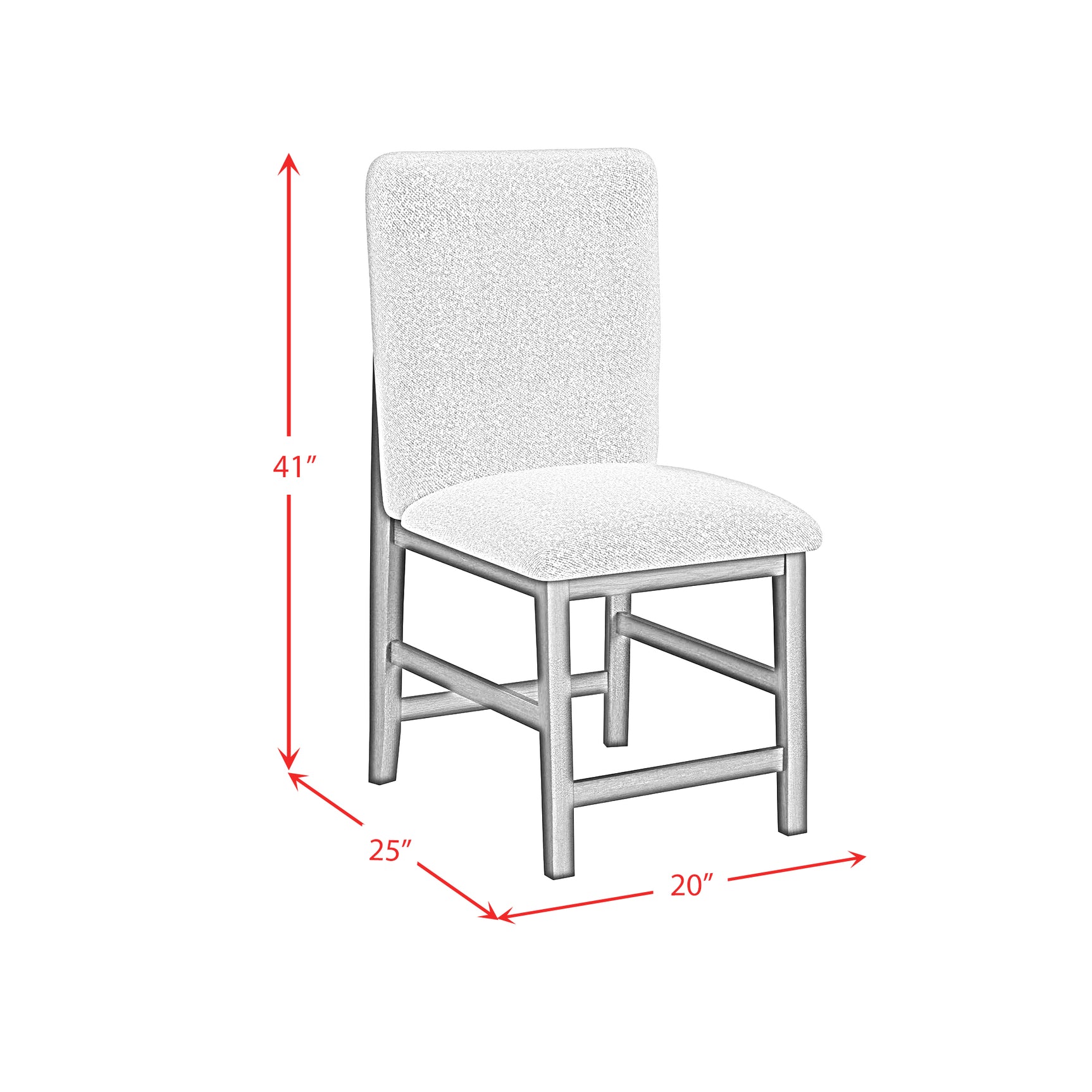 Portland Square Back Counter Stool with Grey Fabric in Black (2 Per Carton) - Tampa Furniture Outlet