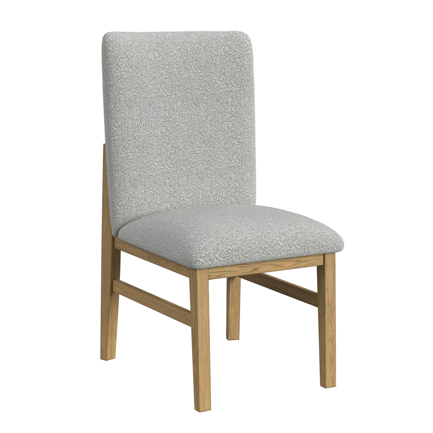 Portland Side Chair with Grey Fabric (PGY1113-4) in Natural (2 Per Carton) - Tampa Furniture Outlet