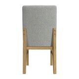 Portland Side Chair with Grey Fabric (PGY1113-4) in Natural (2 Per Carton) - Tampa Furniture Outlet