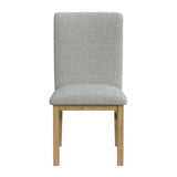 Portland Side Chair with Grey Fabric (PGY1113-4) in Natural (2 Per Carton) - Tampa Furniture Outlet
