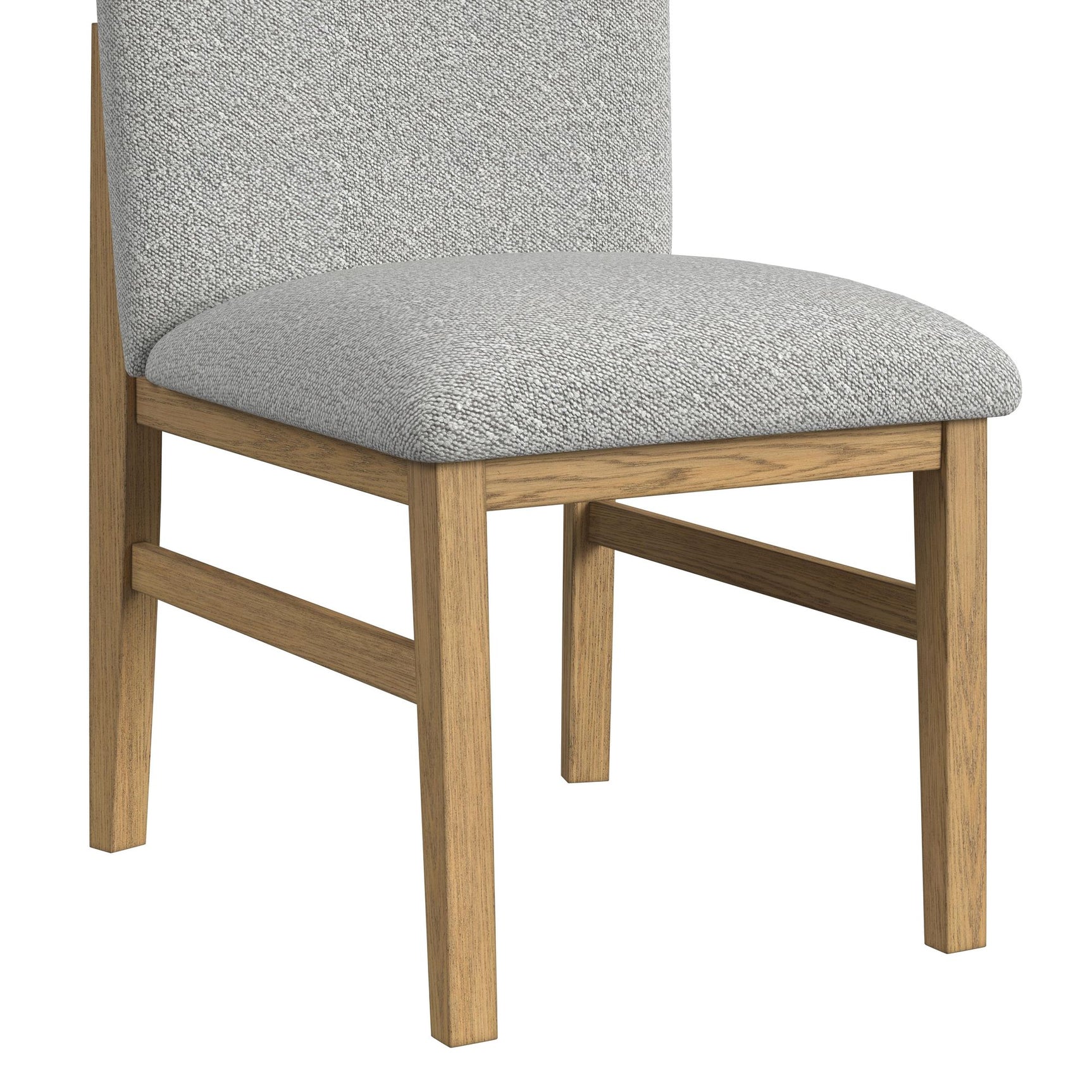 Portland Side Chair with Grey Fabric (PGY1113-4) in Natural (2 Per Carton) - Tampa Furniture Outlet