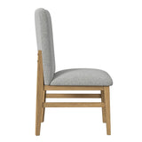 Portland Side Chair with Grey Fabric (PGY1113-4) in Natural (2 Per Carton) - Tampa Furniture Outlet