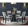 Portland Round Dining Table in Black – SKU D-1710-8-DT | Elements