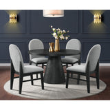 Portland Round Dining Table in Black - Tampa Furniture Outlet