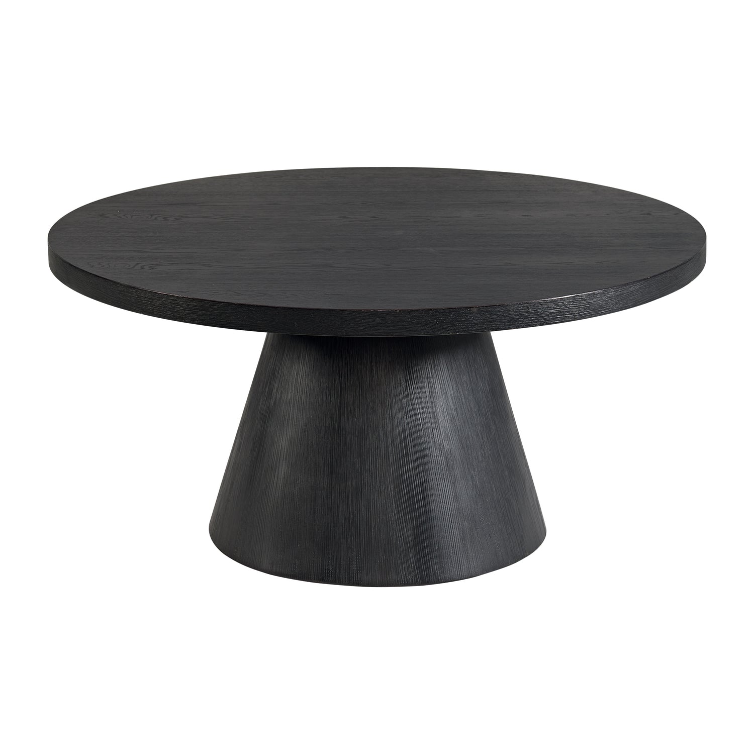 Portland Round Coffee Table in Black - Tampa Furniture Outlet