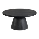 Portland Round Coffee Table in Black - Tampa Furniture Outlet