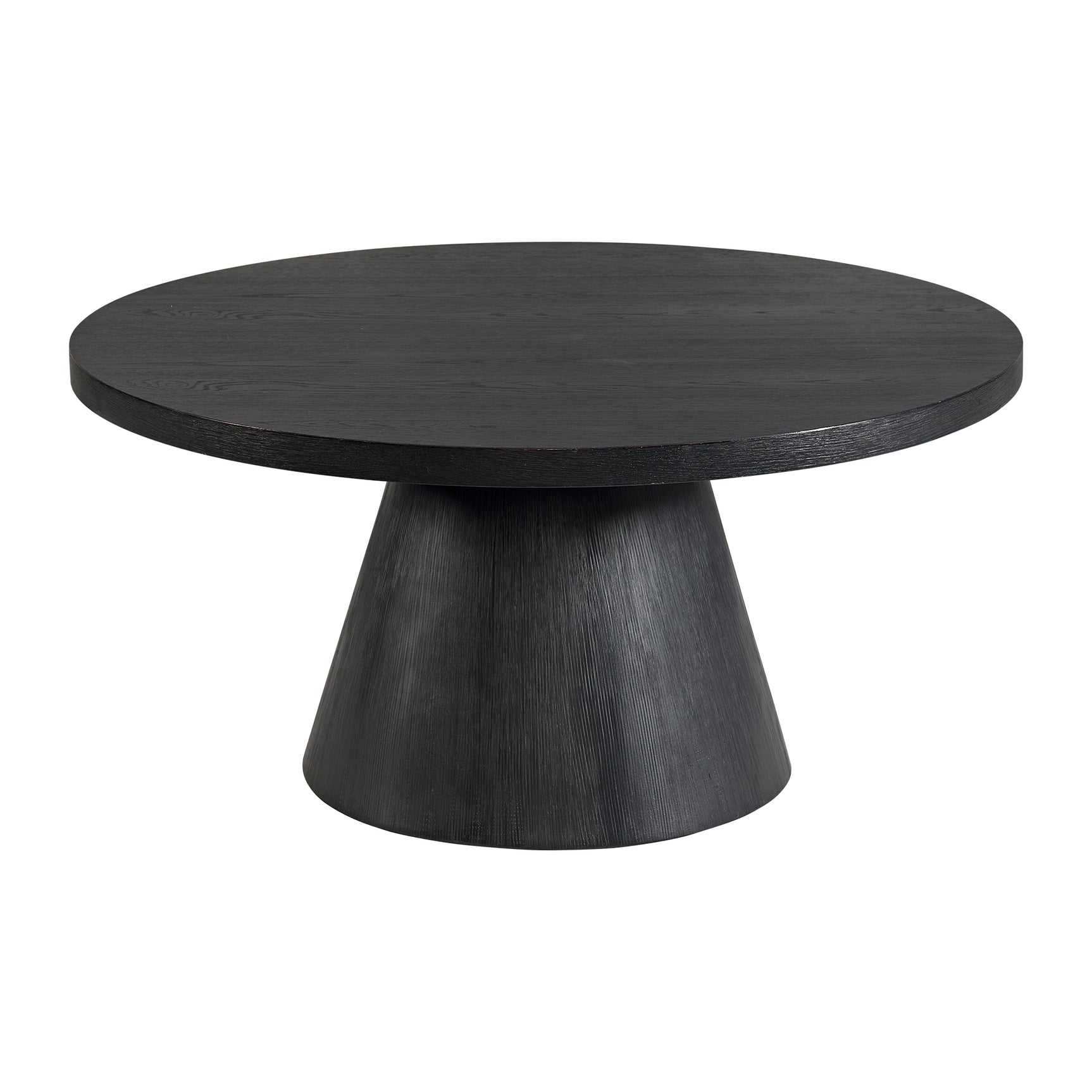 Portland Round Coffee Table in Black - Tampa Furniture Outlet