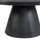 Portland Round Coffee Table in Black - Tampa Furniture Outlet