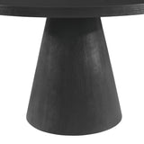 Portland Round Dining Table in Black - Tampa Furniture Outlet