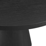 Portland Round Dining Table in Black - Tampa Furniture Outlet