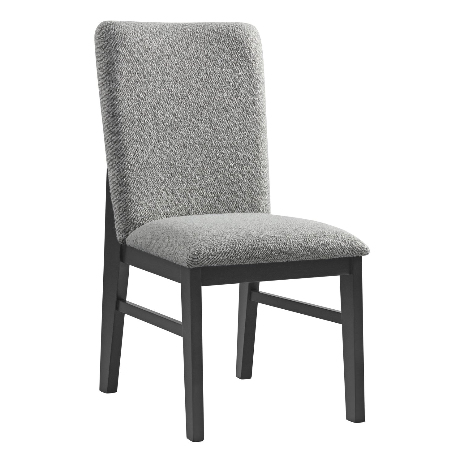 Portland Side Chair with Grey Fabric (PGY1113-4) in Black (2 Per Carton) - Tampa Furniture Outlet