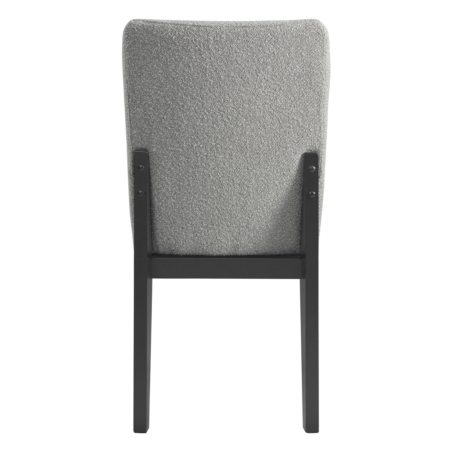 Portland Side Chair with Grey Fabric (PGY1113-4) in Black (2 Per Carton) - Tampa Furniture Outlet