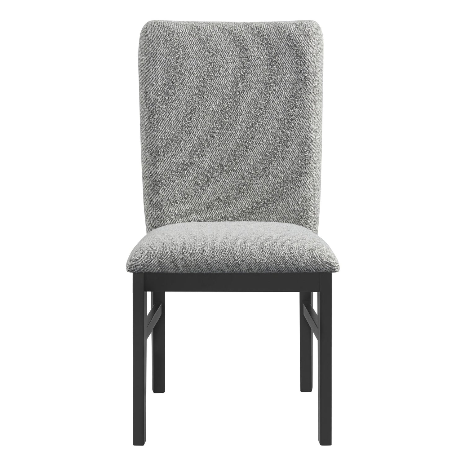 Portland Side Chair with Grey Fabric (PGY1113-4) in Black (2 Per Carton) - Tampa Furniture Outlet