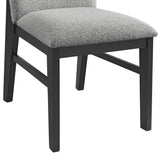 Portland Side Chair with Grey Fabric (PGY1113-4) in Black (2 Per Carton) - Tampa Furniture Outlet