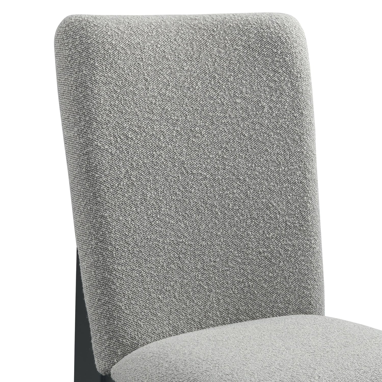 Portland Side Chair with Grey Fabric (PGY1113-4) in Black (2 Per Carton) - Tampa Furniture Outlet