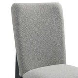 Portland Side Chair with Grey Fabric (PGY1113-4) in Black (2 Per Carton) - Tampa Furniture Outlet