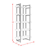Preston Bookshelf Grey - Tampa Furniture Outlet