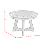 Prince Round Game Table - Tampa Furniture Outlet