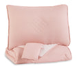 Tampa Furniture Outlet - Ashley Furniture - Lexann Full Comforter Set - Full Comforter Set / Pink/White/Gray - Q901003F