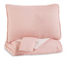 Tampa Furniture Outlet - Ashley Furniture - Lexann Full Comforter Set - Full Comforter Set / Pink/White/Gray - Q901003F