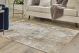 Tampa Furniture Outlet - Ashley Furniture - Grifflain Rug - 5'1" x 7' Washable Rug / Tan/Brown/Gray - R406232