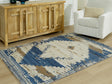 Tampa Furniture Outlet - Ashley Furniture - Varnler Rug - 10' x 14' Rug / Blue/Brown/Tan - R407130