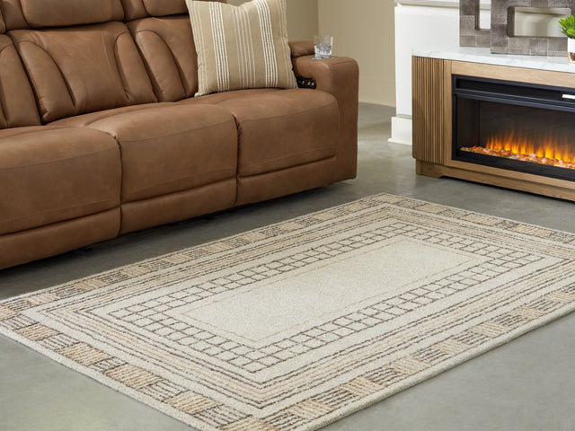 Tampa Furniture Outlet - Ashley Furniture - Idaman Rug - Large Rug / Taupe/Brown - R407291