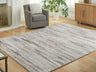 Tampa Furniture Outlet - Ashley Furniture - Nace Rug - 5' x 7' Area Rug / Gray/Brown/White - R407472