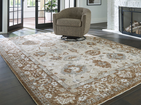 Tampa Furniture Outlet - Ashley Furniture - Ainswick Rug - Memory Foam Large Rug / Brown/Beige/Gray - R407881