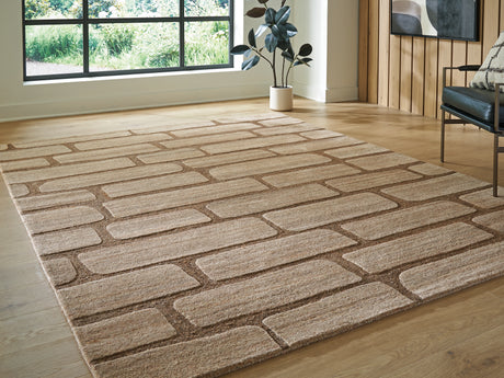 Tampa Furniture Outlet - Ashley Furniture - Orest Rug - Large Rug / Brown - R407981