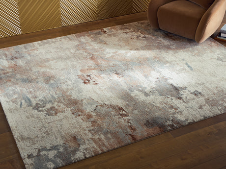 Tampa Furniture Outlet - Ashley Furniture - Jadenburg Rug - Large Rug / Cream/Gray/Sienna - R408121