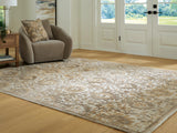 Tampa Furniture Outlet - Ashley Furniture - Sableridge Rug - Large Rug / Ivory/Taupe/Camel - R408571