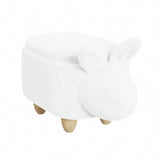 Rabbit Storage Stool in White - Tampa Furniture Outlet