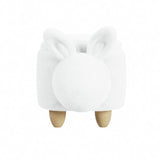 Rabbit Storage Stool in White - Tampa Furniture Outlet
