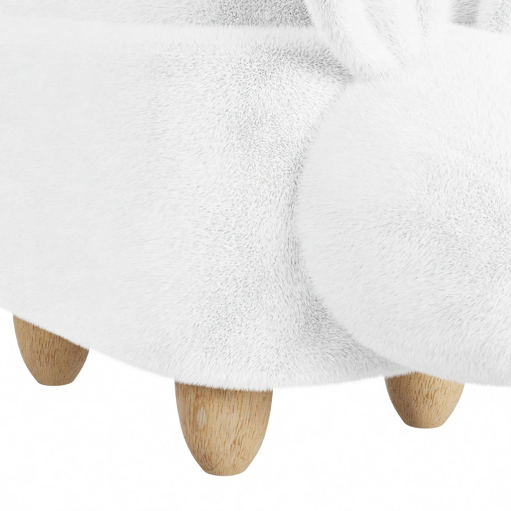 Rabbit Storage Stool in White - Tampa Furniture Outlet