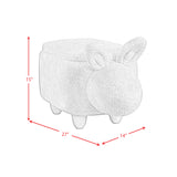 Rabbit Storage Stool in White - Tampa Furniture Outlet