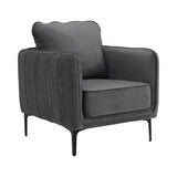 Rae Chair in Lavish 152 Grey Velvet