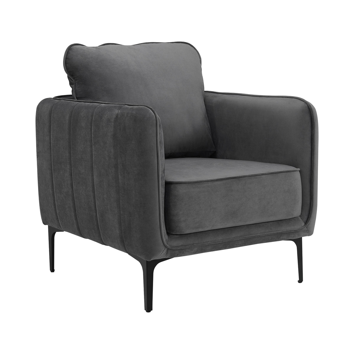 Rae Chair in Lavish 152 Grey Velvet