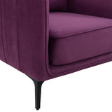 Rae Chair in Lavish 152 Purple Velvet - Tampa Furniture Outlet