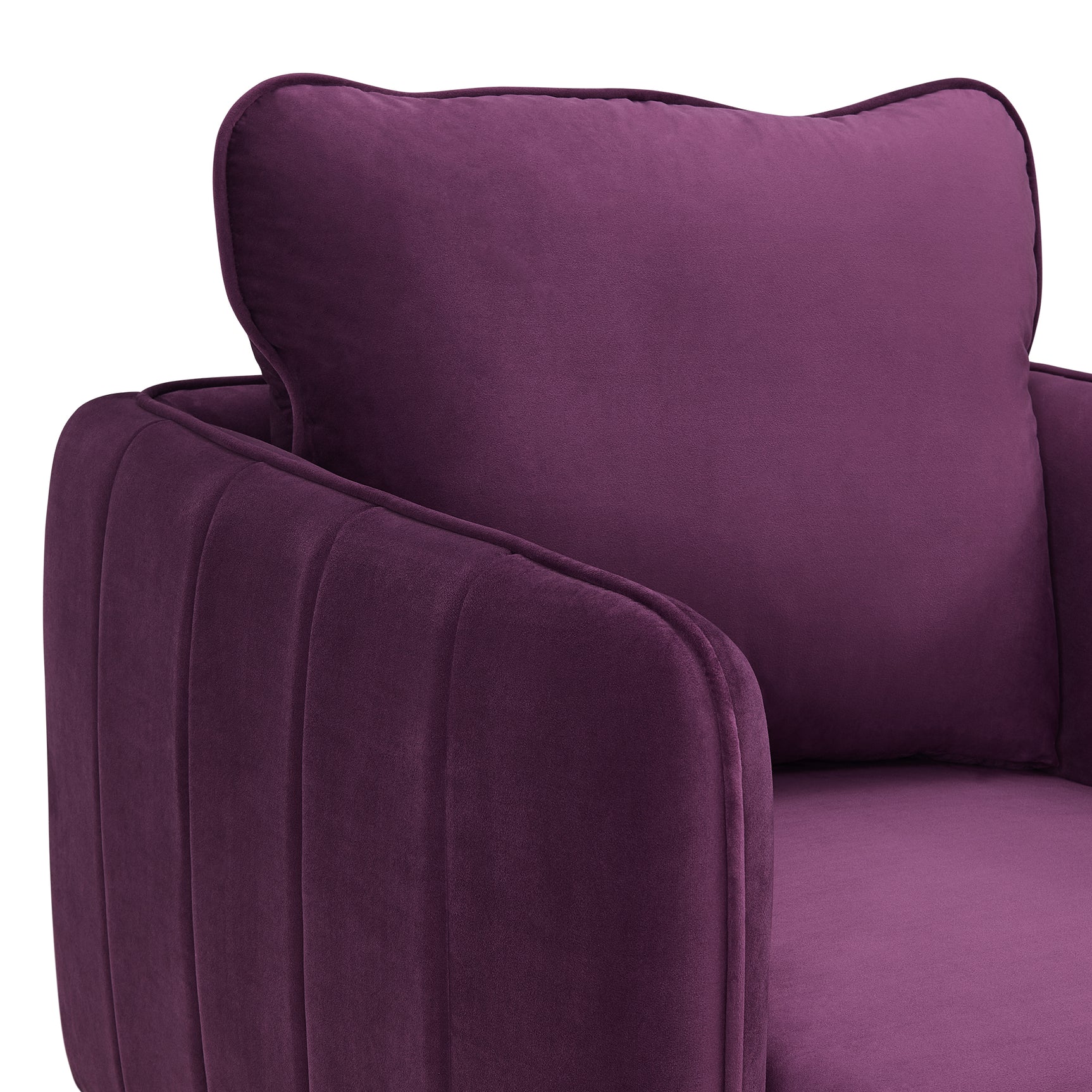 Rae Chair in Lavish 152 Purple Velvet - Tampa Furniture Outlet
