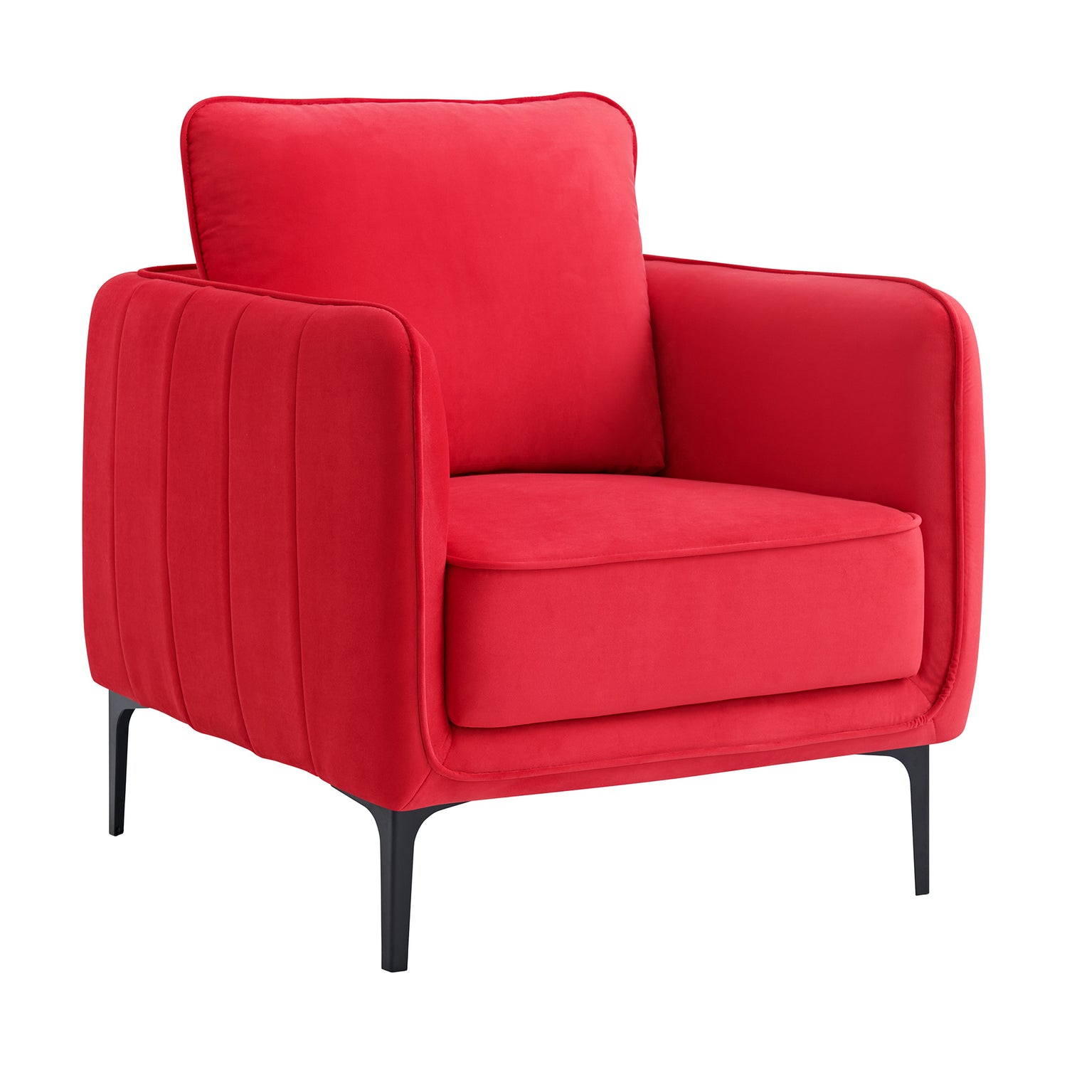 Rae Chair in Lavish 152 Red Velvet - Tampa Furniture Outlet