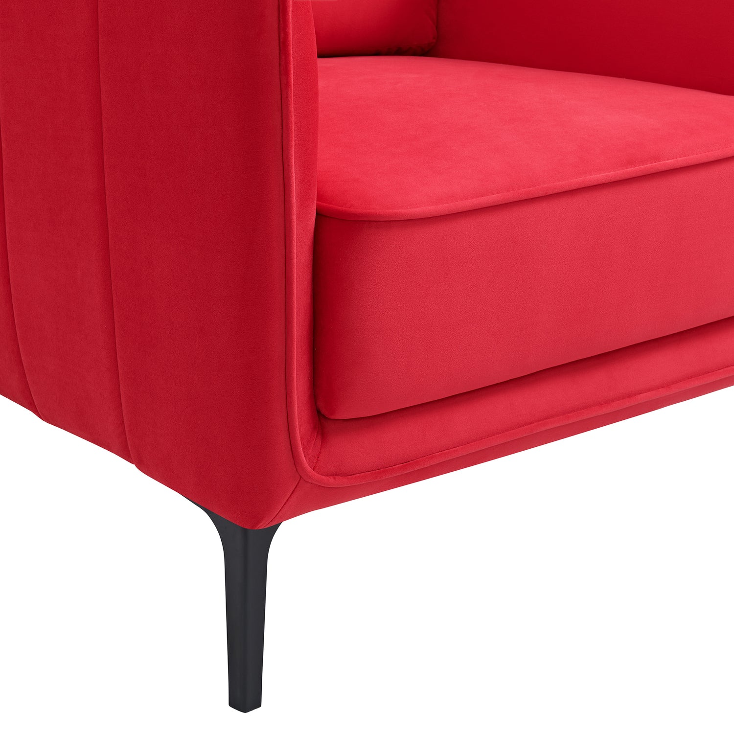 Rae Chair in Lavish 152 Red Velvet - Tampa Furniture Outlet