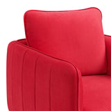 Rae Chair in Lavish 152 Red Velvet - Tampa Furniture Outlet