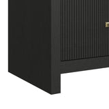 Ridgemont Dresser and Mirror Set in Black with Grain - Tampa Furniture Outlet