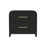 Ridgemont 2-Drawer Nightstand with USB in Black with Grain - Tampa Furniture Outlet