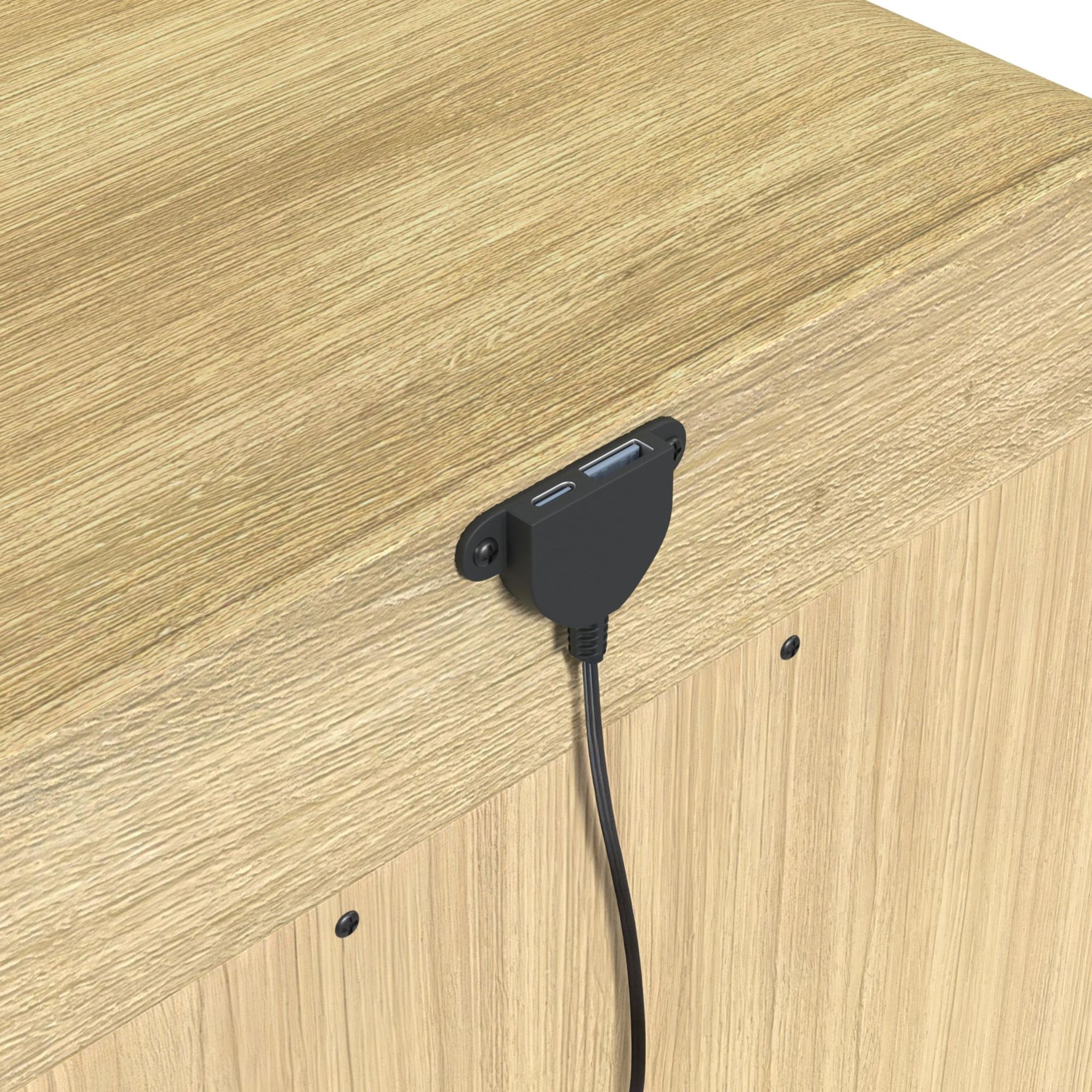 Ridgemont 2-Drawer Nightstand with USB in Natural - Tampa Furniture Outlet