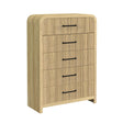 Ridgemont 5-Drawer Chest in Natural - Tampa Furniture Outlet