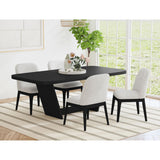 Ridgemont Rectangular Dining Table in Black with Grain - Tampa Furniture Outlet