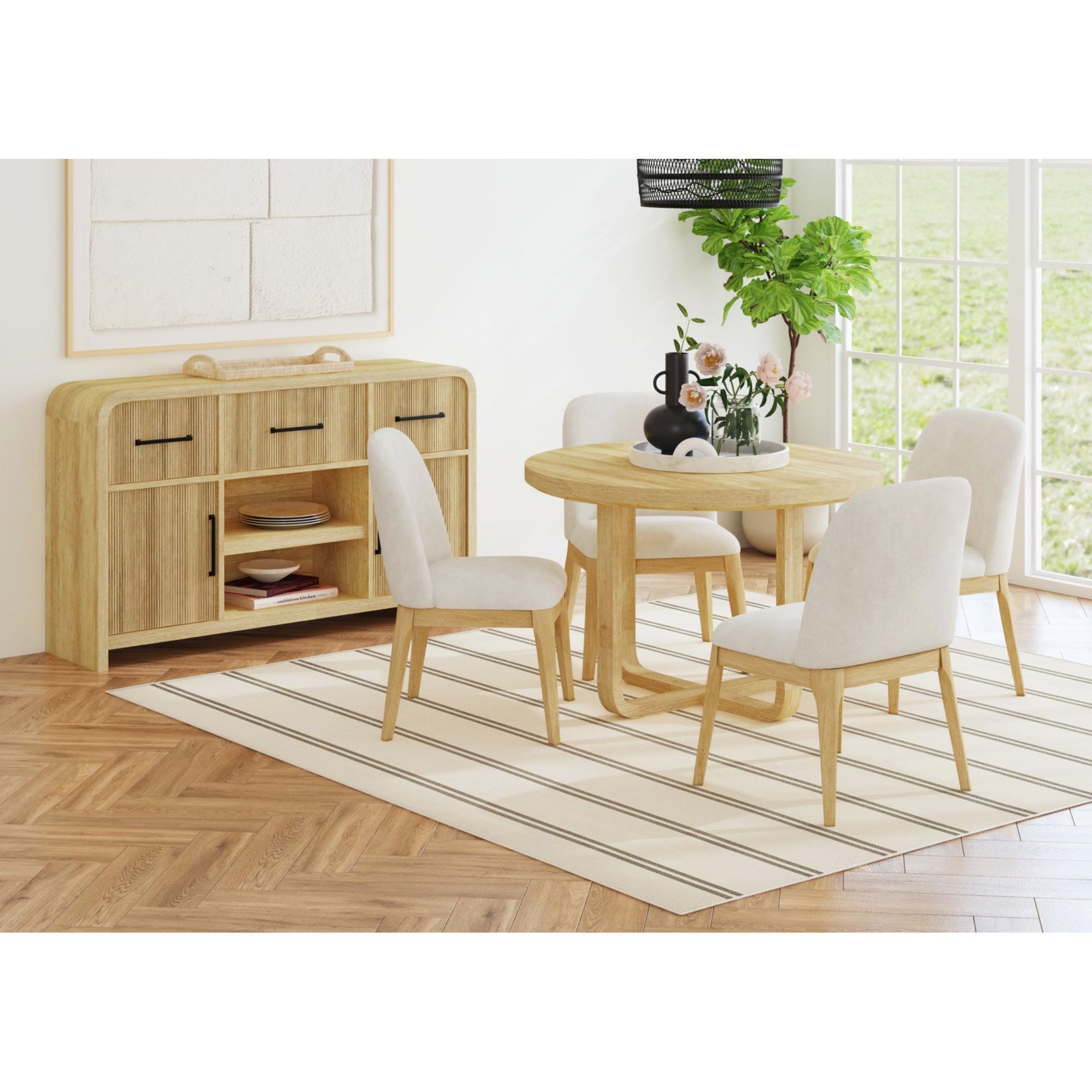 Ridgemont Server in Natural - Tampa Furniture Outlet